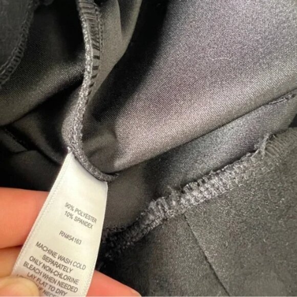 Marc New York Faux Suede Pencil Midi Skirt Gold Zip Front Detail Belted Sz XS - Picture 9 of 9